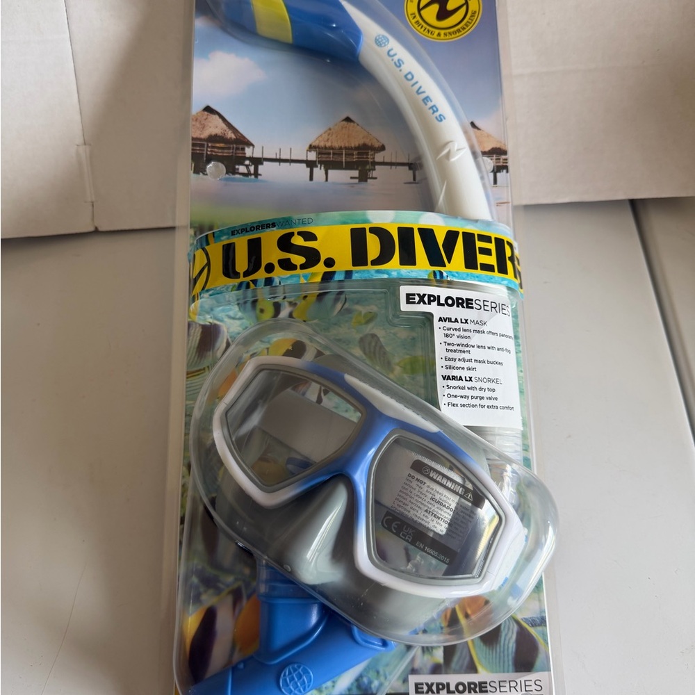 Men’s Blue Snorkel Mask - Explore Series